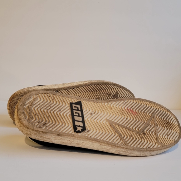 Golden Goose Vulcanized Leather Black Suede Lowtop Sneakers Star GGDB Size 40 - Picture 15 of 16